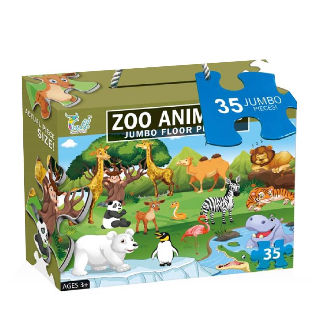 Zoo Animals Jumbo Floor Puzzle – 35 Pieces